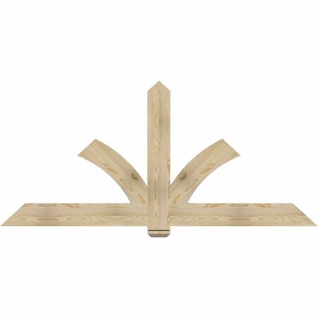 Ekena Millwork Redmond Rough Sawn Timber Gable Bracket, Douglas Fir, 84"W x 38"H x 2"D x 6"F, 11/12 Pitch GBW084X38X0206RED00RDF
